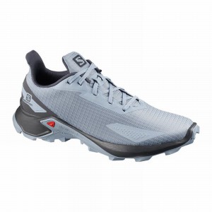 Salomon Alphacross Blast Trail Running Shoes Grey Blue/Grey Blue Men