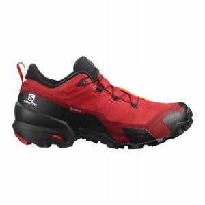 Salomon Cross Hike Gore-Tex Hiking Shoes Black/Red Orange Men