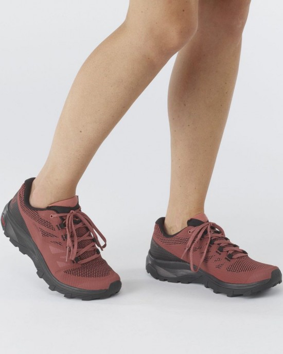 Salomon Outline Gore-Tex Hiking Shoes Coral Women