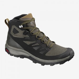 Salomon Outline Mid Gtx Hiking Shoes Black Men