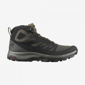 Salomon Outline Mid Gtx Hiking Shoes Black Men