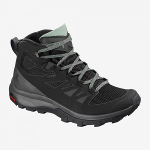 Salomon Outline Mid Gtx Hiking Shoes Black Women