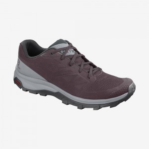 Salomon Outline Hiking Shoes Burgundy Women