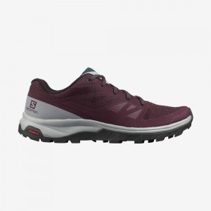 Salomon Outline Hiking Shoes Burgundy Women