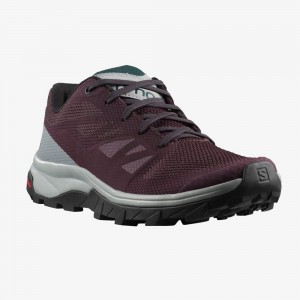 Salomon Outline Trail Running Shoes Burgundy Women