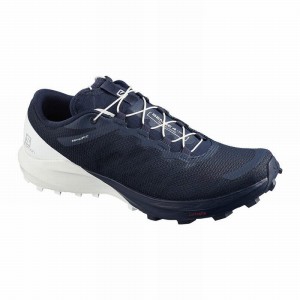 Salomon Sense Pro 4 Trail Running Shoes Navy/White Women