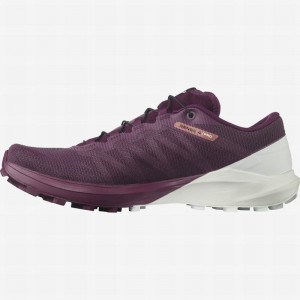 Salomon Sense Pro 4 Trail Running Shoes Purple/White Women