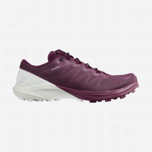 Salomon Sense Pro 4 Trail Running Shoes Purple/White Women
