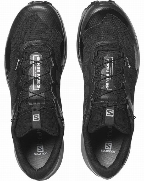 Salomon Sense Ride 3 Gtx Invis. Fit Running Shoes Black Men Salomon Sense Ride 3 Gtx Invis. Fit Running Shoes Black Men