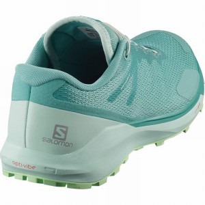 Salomon Sense Ride 3 W Trail Running Shoes Turquoise/Green Women