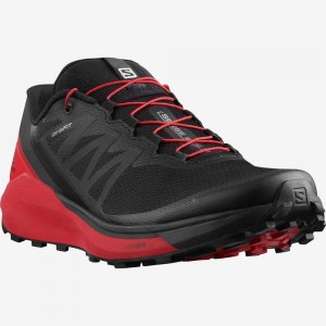 Salomon Sense Ride 4 Trail Running Shoes Black/Red Men