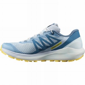 Salomon Sense Ride 4 Trail Running Shoes Blue/Lemon Women