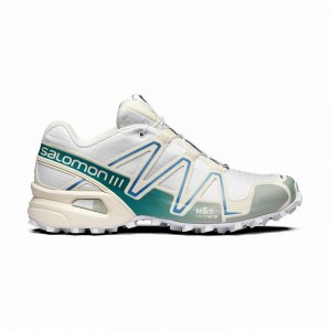 Salomon Speedcross 3 Trail Running Shoes White/Light Turquoise Men