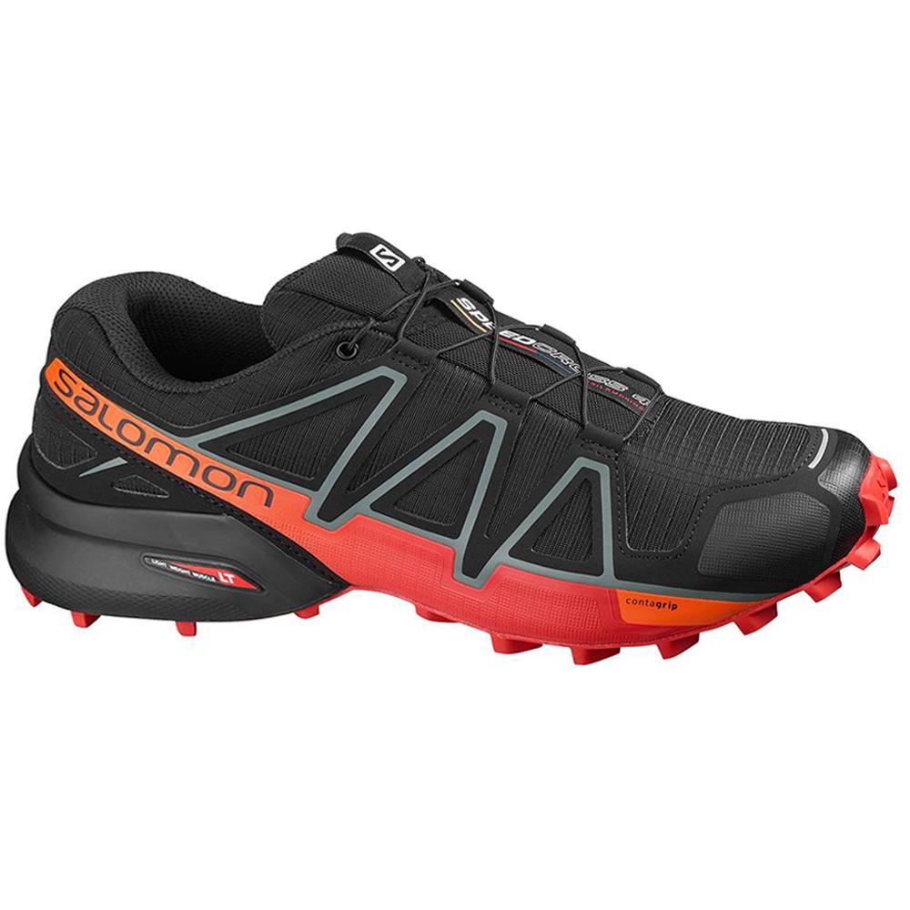 Salomon Speedcross 4 CS Trail Running Shoe - — Mens Shoe Size: 10.5 US,  Mens Shoe Width: Medium, Color: Shadow/Black/Hawaiian Sunset —  L39843400-10.5