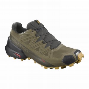 Salomon Speedcross 5 Gore-Tex Trail Running Shoes Olive Men