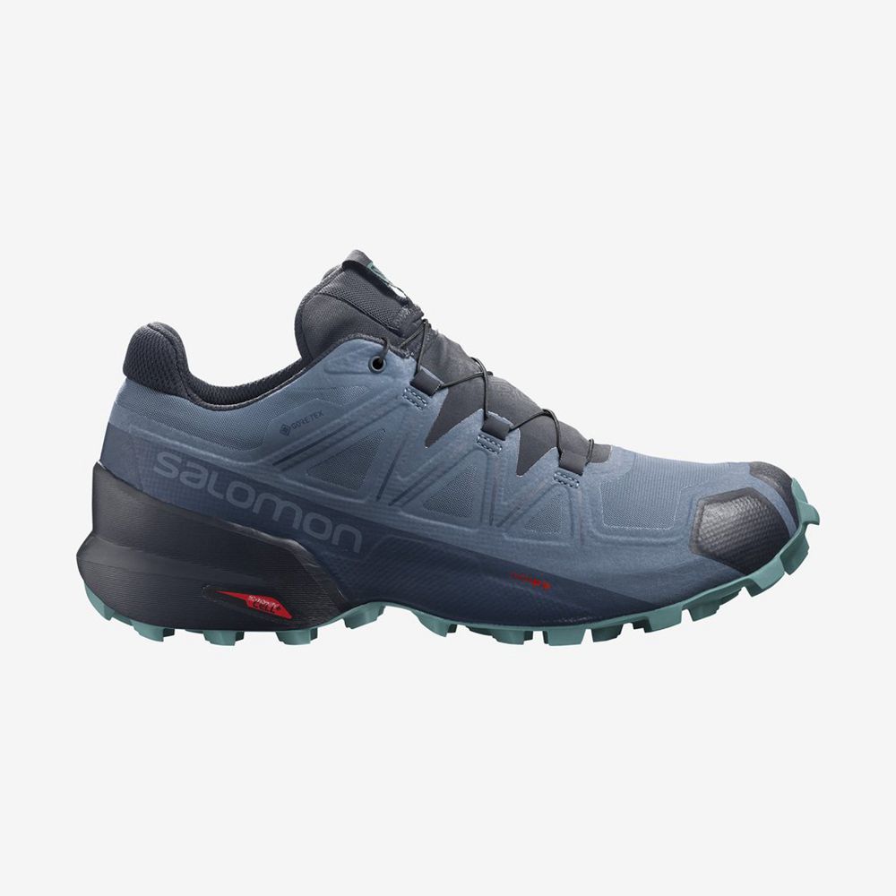 Salomon Speedcross 5 Gore Tex Trail Running Shoes Blue Navy Women