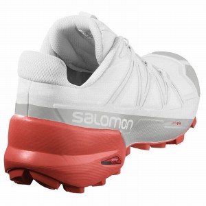 Salomon Speedcross 5 Trail Running Shoes White/Red Men