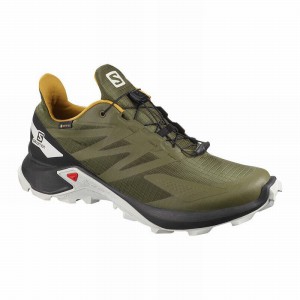 Salomon Supercross Blast Gtx Trail Running Shoes Olive/Black Men