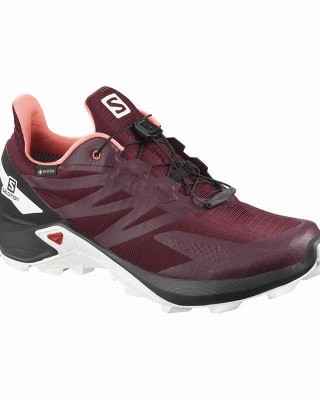Salomon Supercross Blast Gtx W Trail Running Shoes Burgundy/Black Women