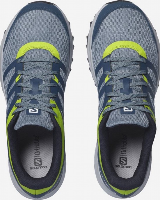 Salomon Trailster 2 Trail Running Shoes Blue Grey/Navy Men