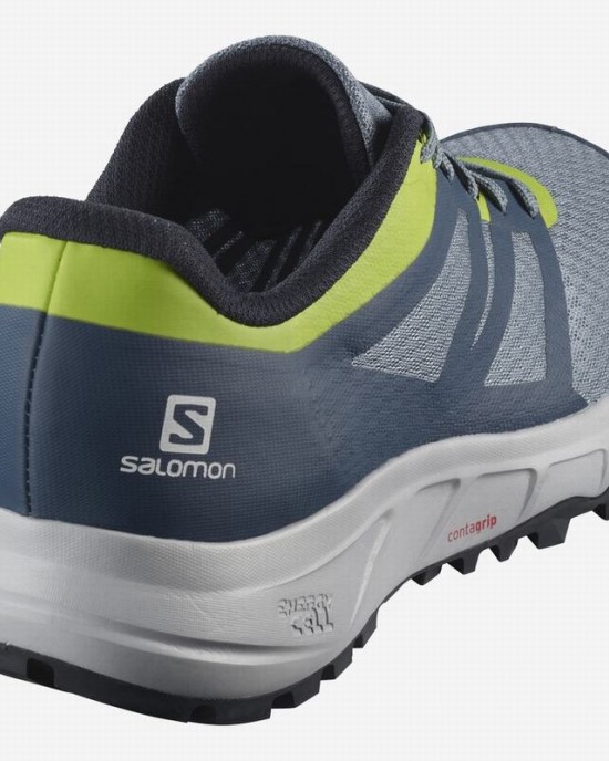 Salomon Trailster 2 Trail Running Shoes Blue Grey/Navy Men