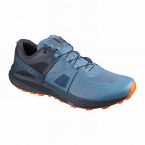 Salomon Ultra/Pro Trail Running Shoes Blue/Red Orange Men