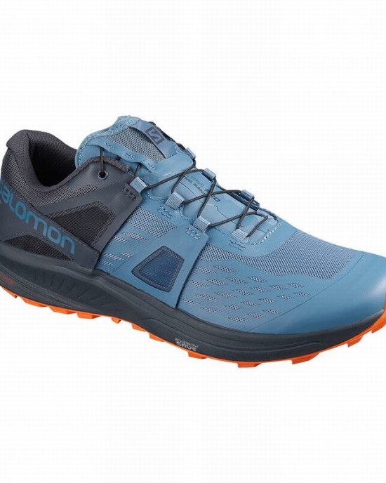 Salomon Ultra/Pro Trail Running Shoes Blue/Red Orange Men