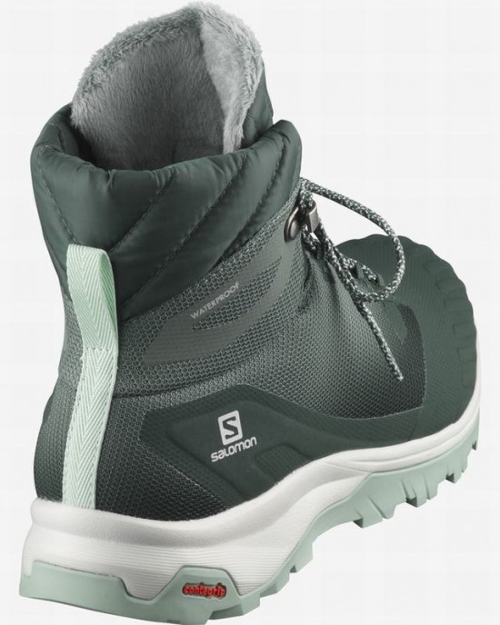 Salomon Vaya Blaze Thinsulate Climasalomon Waterproof Winter Boots Green Women