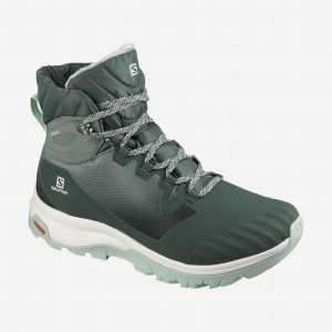 Salomon Vaya Blaze Thinsulate Climasalomon Waterproof Winter Boots Green Women