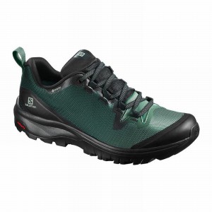 Salomon Vaya Gore-Tex Hiking Shoes Black/Green Women