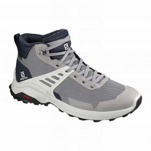 Salomon X Raise Mid Gore-Tex Hiking Shoes Grey/Navy Men