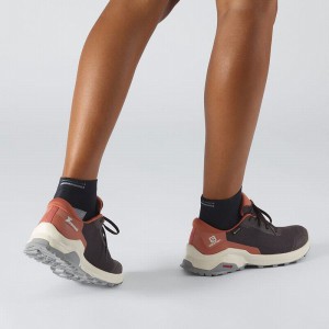 Salomon X Reveal Gore-Tex Hiking Shoes Chocolate Women