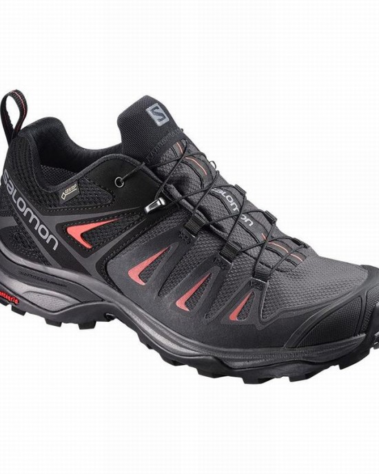 Salomon X Ultra 3 Gore-Tex Hiking Shoes Black/Red Women