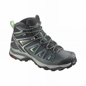 Salomon X Ultra 3 Mid Gore-Tex Hiking Boots Green Women
