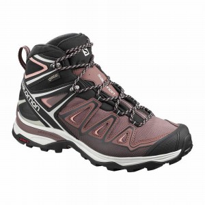 Salomon X Ultra 3 Mid Gore-Tex Hiking Boots Black/Coral Women