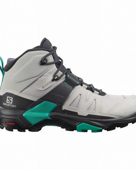 Salomon X Ultra 4 Mid Gore-Tex Hiking Boots Grey/Mint Women