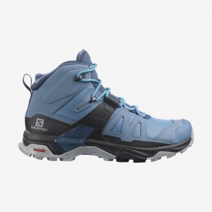 Salomon X Ultra 4 Mid Gtx Hiking Shoes Blue/Black Women