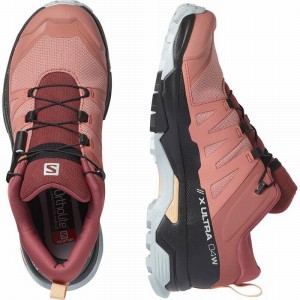 Salomon X Ultra 4 Hiking Shoes Dark Red/Cream Women