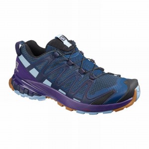 Salomon Xa Pro 3D V8 Trail Running Shoes Navy/Purple Indigo Women